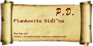 Plankovits Diána névjegykártya
